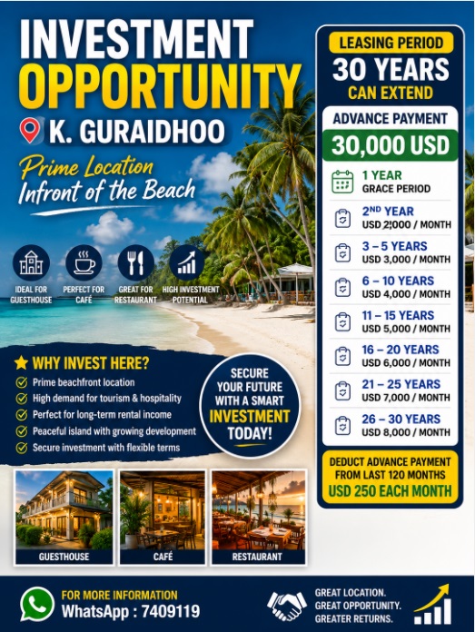 🌴 INVESTMENT OPPORTUNITY – K. GURAIDHOO 🌴 WhatsApp: 7409119